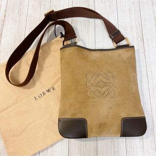 LOEWE - ロエベ ショルダーバッグ スエード アナグラム レザー ...