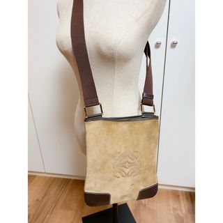 LOEWE - ロエベ ショルダーバッグ スエード アナグラム レザー