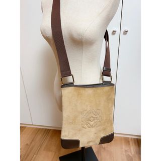 LOEWE - ロエベ ショルダーバッグ スエード アナグラム レザー ...