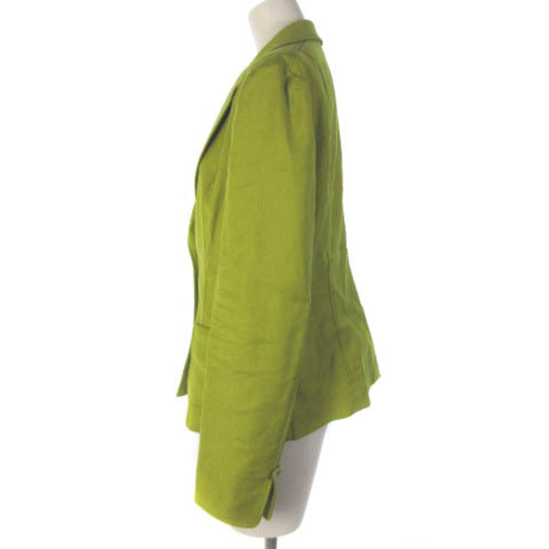 ミス アシダ テーラードジャケット コットン リネン 黄緑 11 レディースのジャケット/アウター(その他)の商品写真