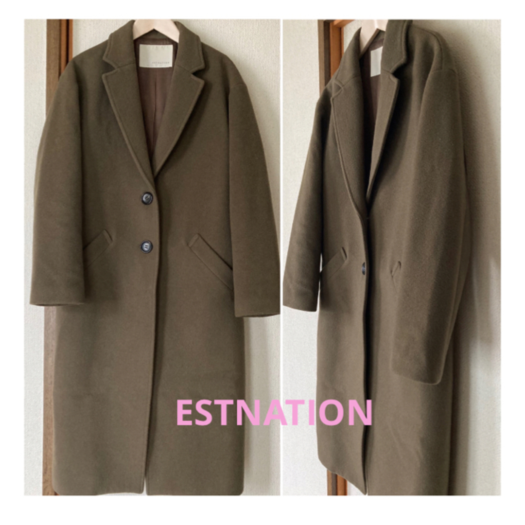 ESTNATION ☆ エストネーション チェスターコート カーキ