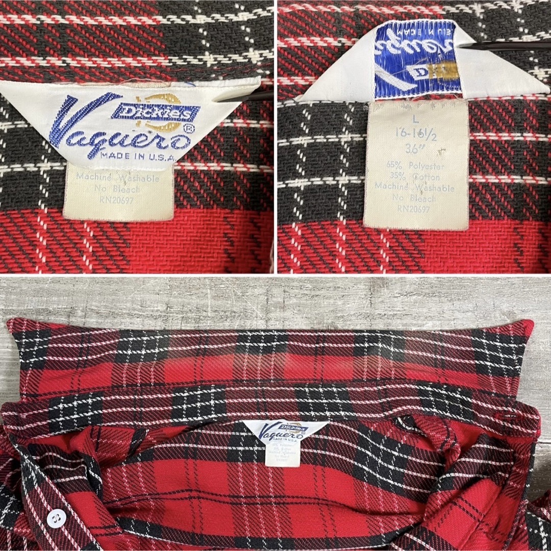 Dickies(ディッキーズ)の70s 80s USA製 dickies ヘビーフランネルシャツ L メンズのトップス(シャツ)の商品写真