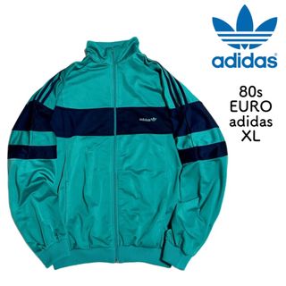 アディダス(adidas)の80s 90s アディダス トラックジャケット グリーン ジャージ XL(ジャージ)