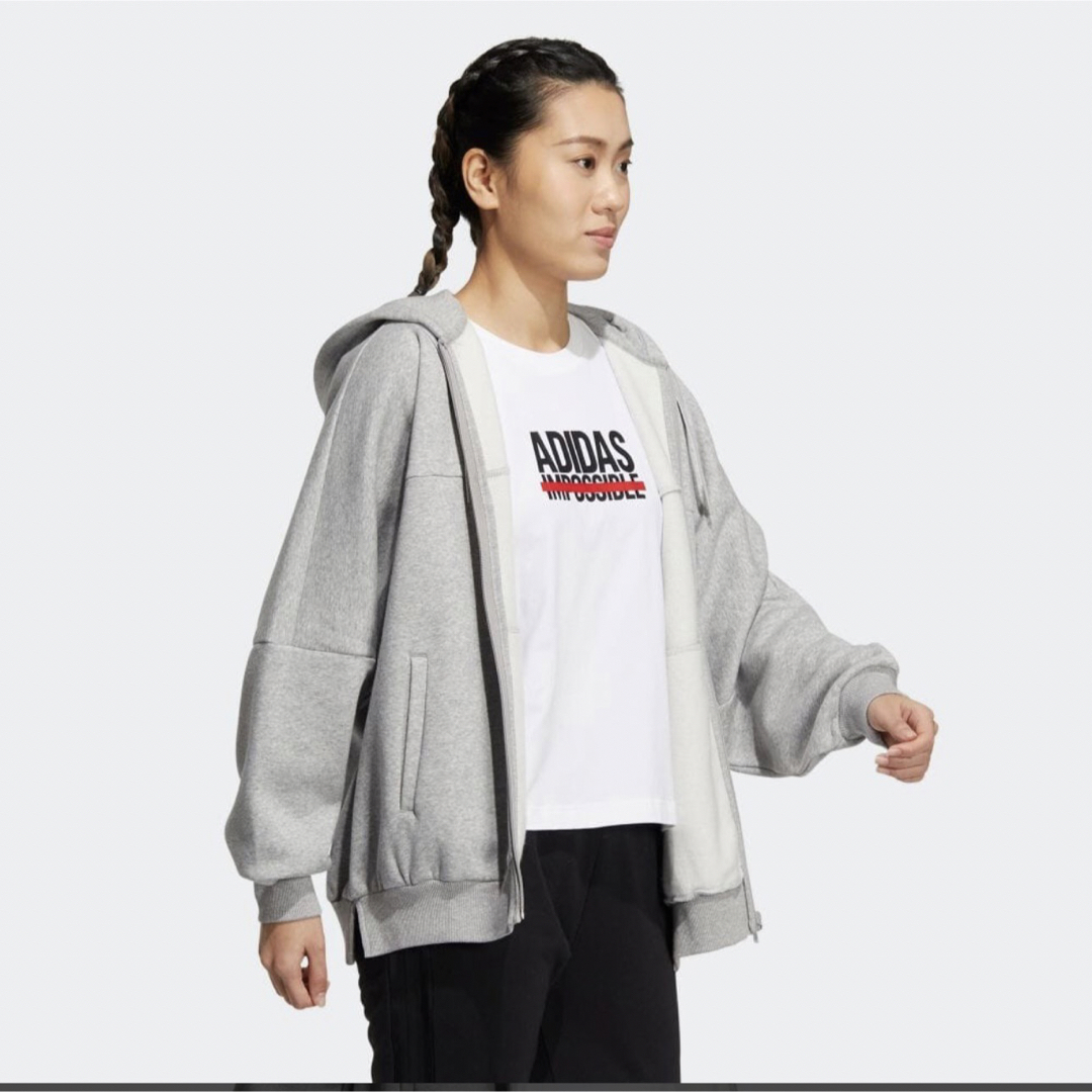 新品未使用　アディダス　レディースパーカー　Lサイズ　adidas