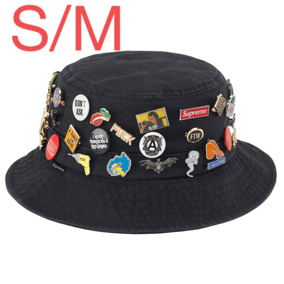 Supreme(シュプリーム)のsupreme pins crusher 黒　S/Mサイズ メンズの帽子(ハット)の商品写真