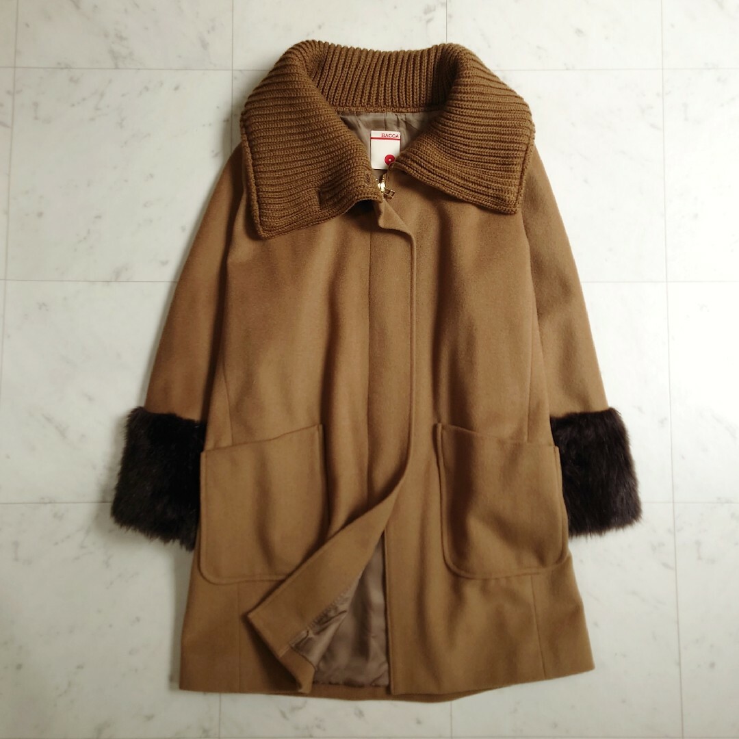 美品♪ バッカ BACCA ロングコート カシミヤウール ファー 2way 裏地