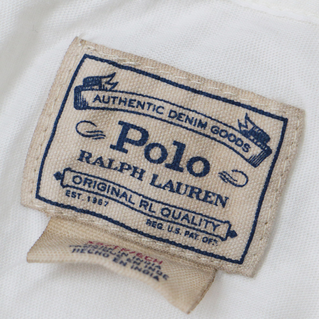 POLO RALPH LAUREN(ポロラルフローレン)のPOLO Ralph Lauren ポロ ラルフローレン カットソー Tシャツ プルオーバー トップス ホワイト 白 XS クルーネック 半袖 ロゴ ビーズ 刺繍 コットン 綿 おしゃれ シンプル きれいめ 大人女子 ブランド 上品 ベーシック フェミニン 着回し【レディース】【中古】 レディースのトップス(Tシャツ(半袖/袖なし))の商品写真