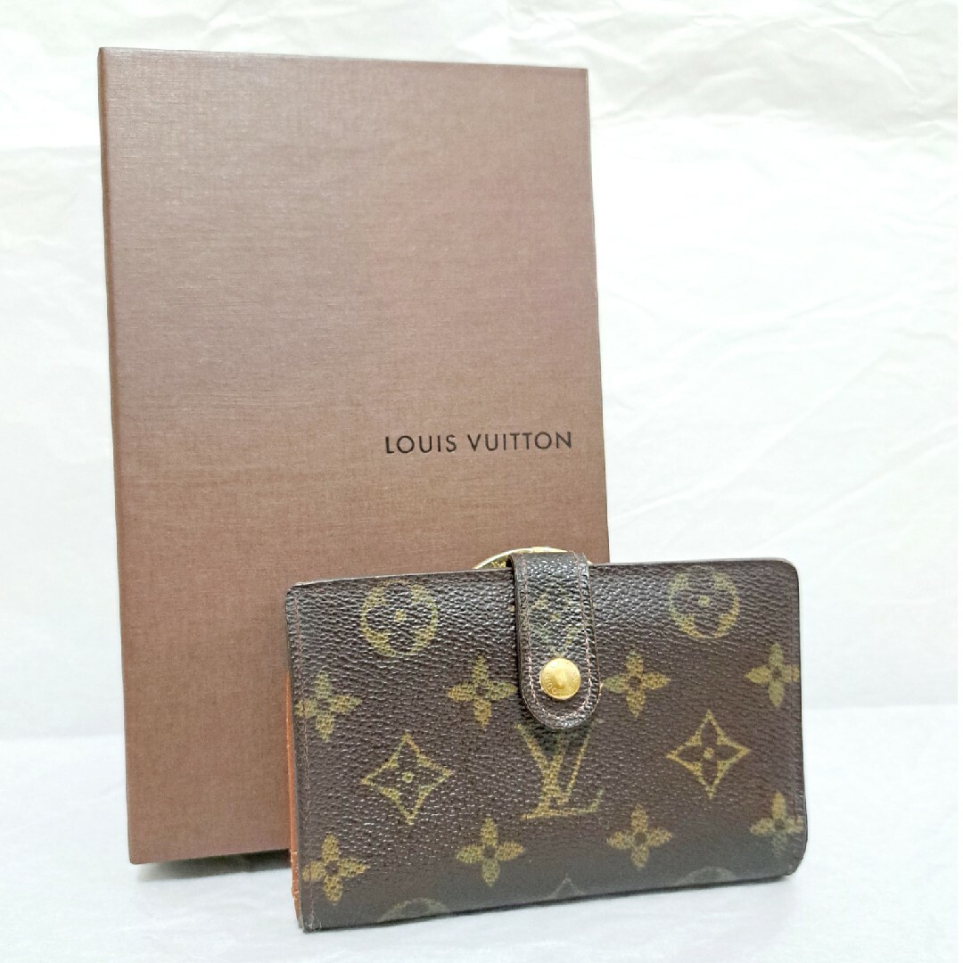 ルイヴィトンLOUIS VUITTON * がま口折財布*二つ折財布*モノグラム✔️大きな傷や汚れなし