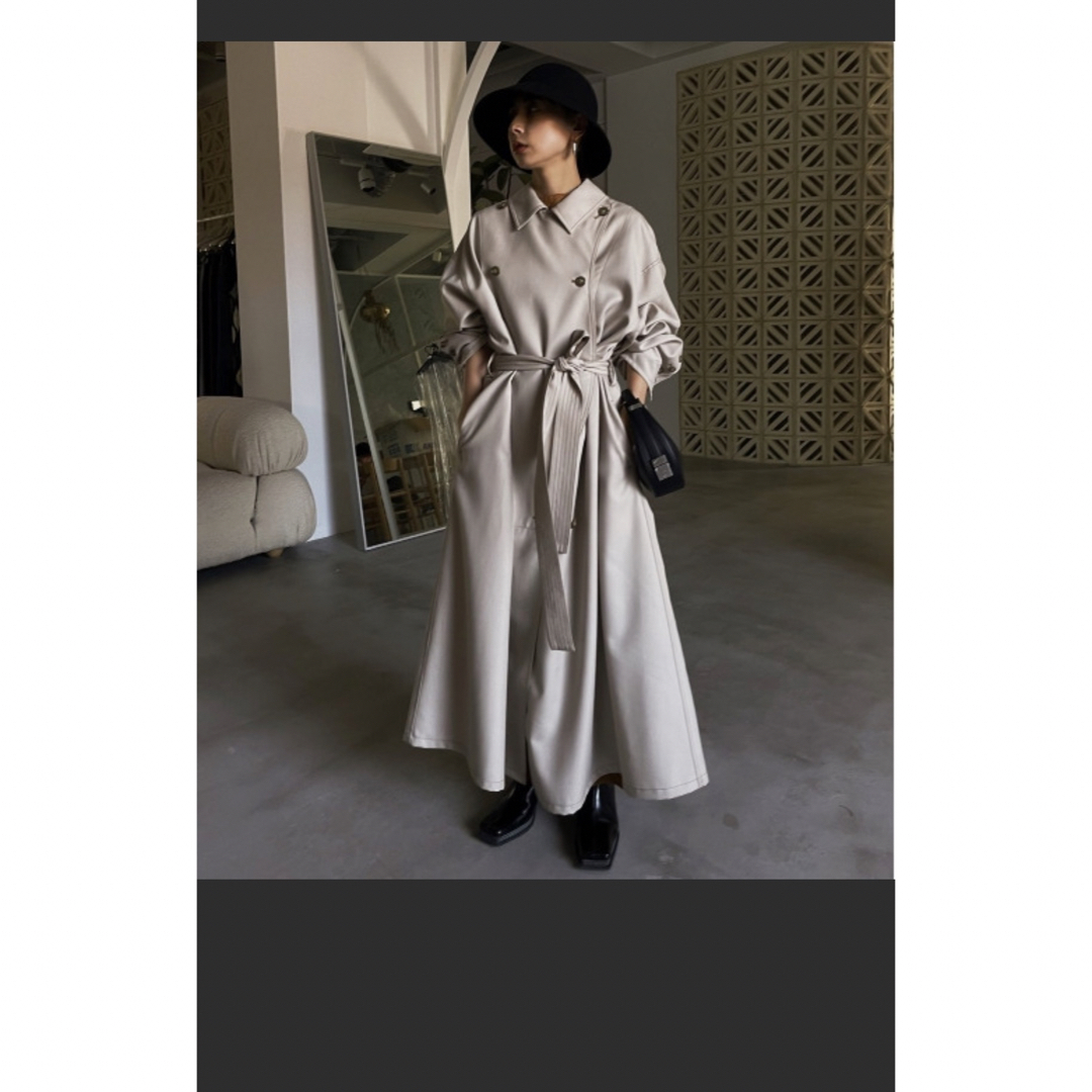 Ameri vintage wave front over coat - トレンチコート