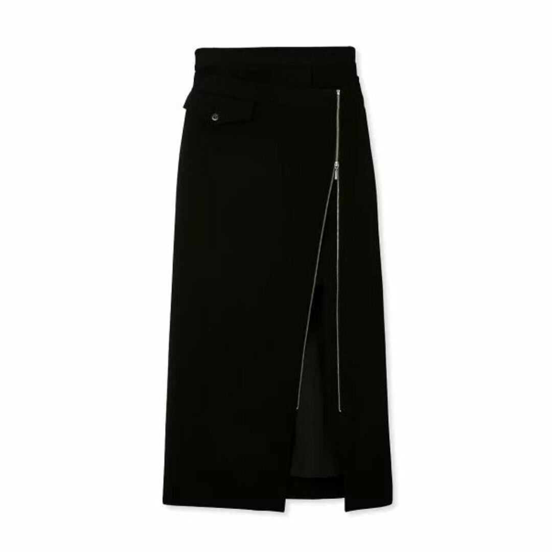 snidel フロントジップタイトスカショーパン ブラック 0
