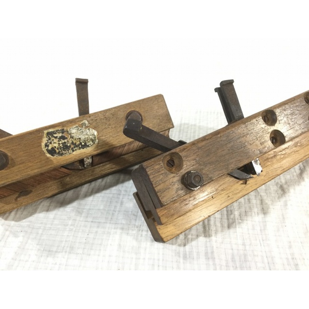 ☆中古品☆作里鉋7個セット 櫛形作里鉋2個 大阪作里鉋1個 角面鉋1個 組子鉋3個 特殊鉋 さくり鉋 作里カンナ作里 かんな 大工道具 79205