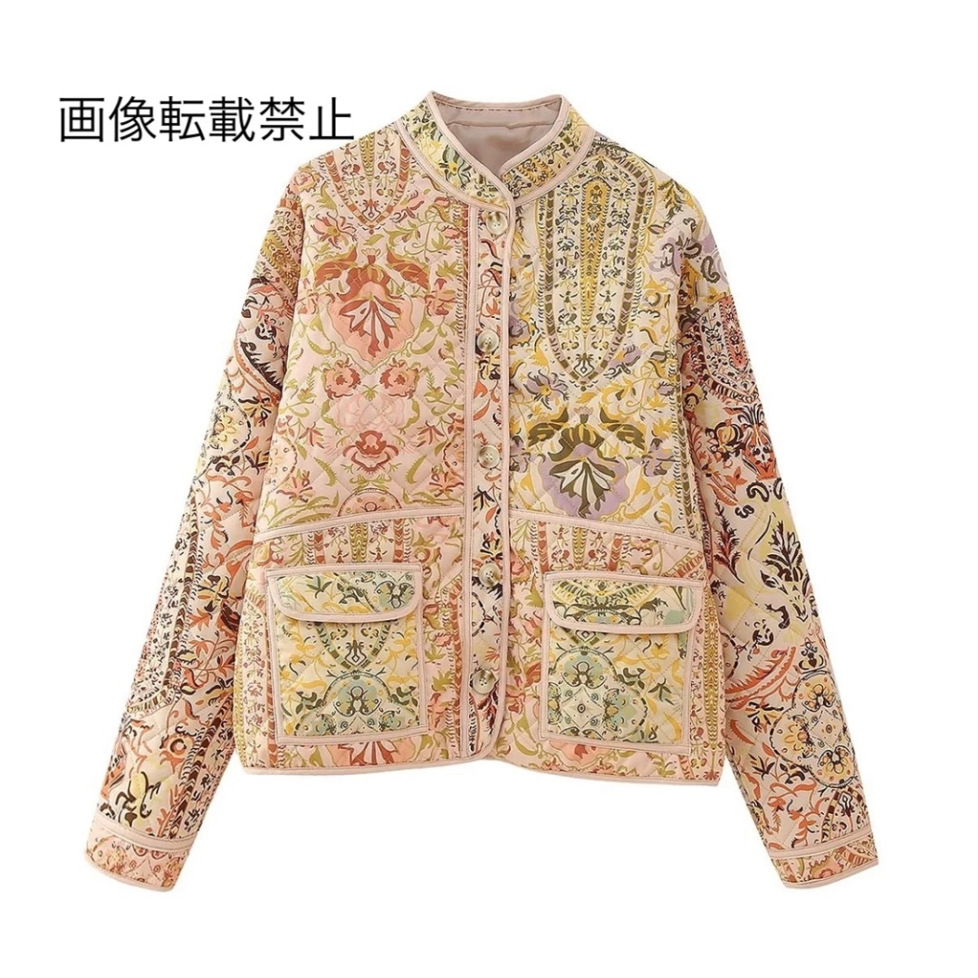 🧡9月新作🍄12317◆フラワー 花柄 ダウンジャケット レディースのジャケット/アウター(ダウンジャケット)の商品写真