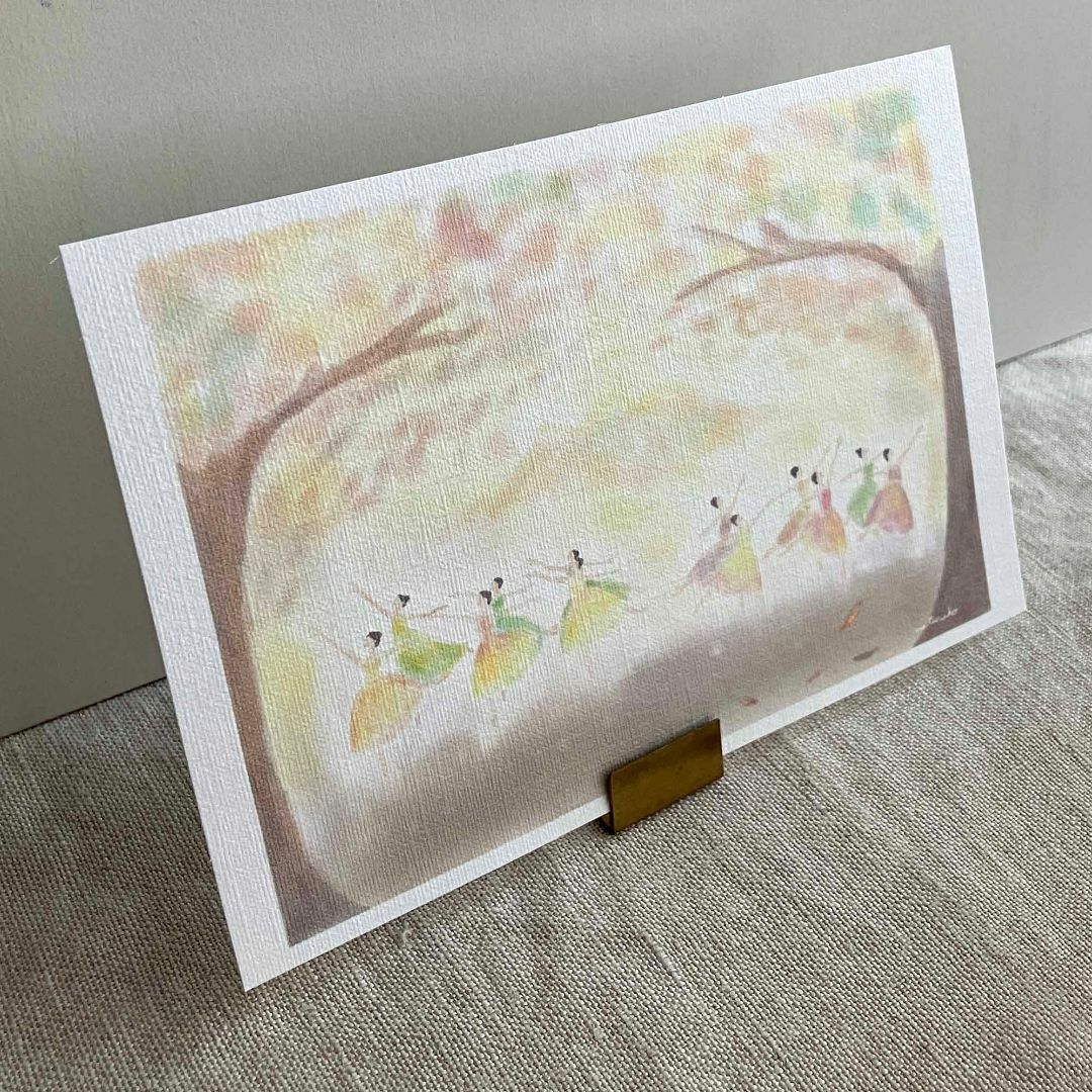 「秋のバレリーナ」ポストカード/3枚セット　　naturako ハンドメイドのインテリア/家具(アート/写真)の商品写真