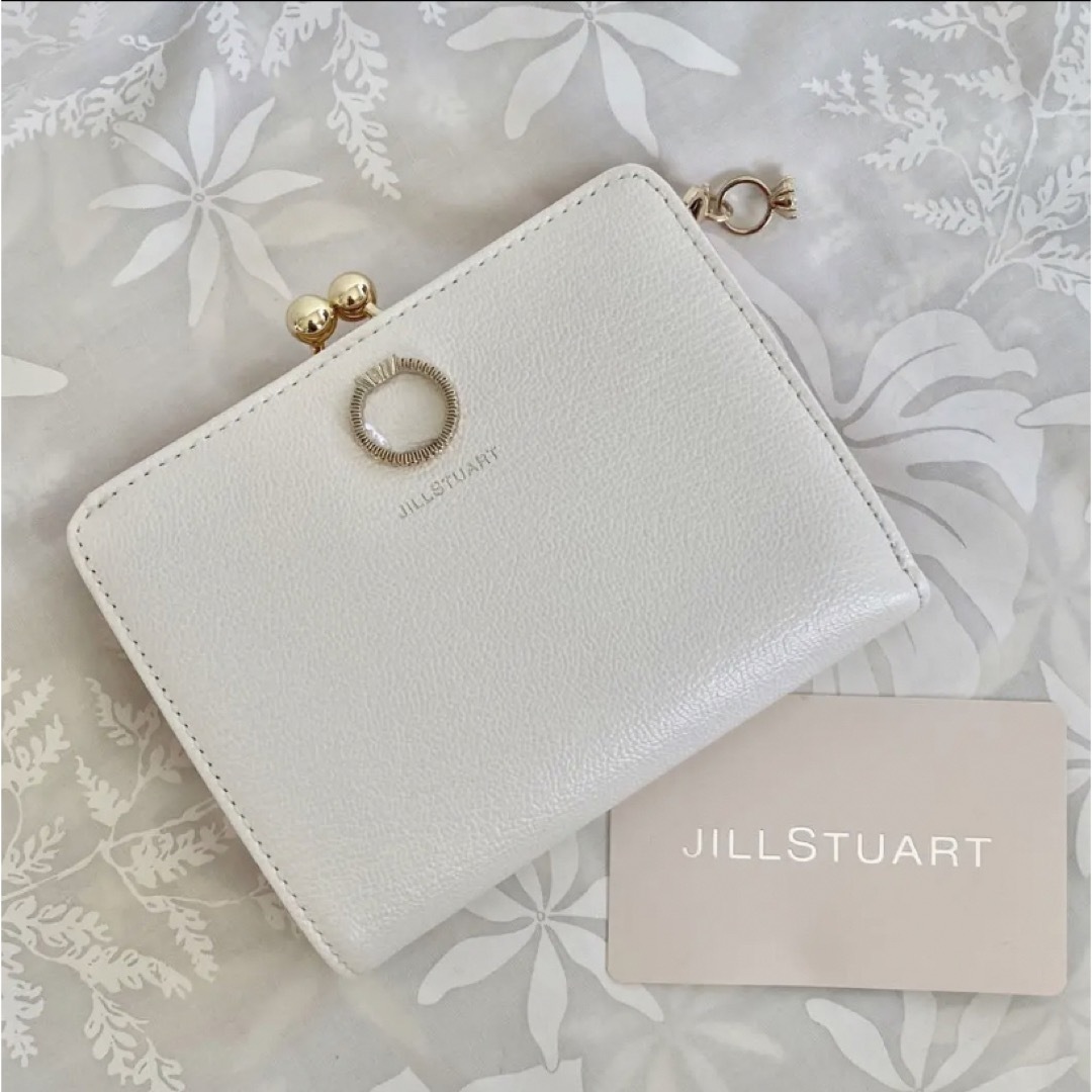 【新品】JILLSTUART 二つ折り財布 がま口　エターナル ホワイト　ジル