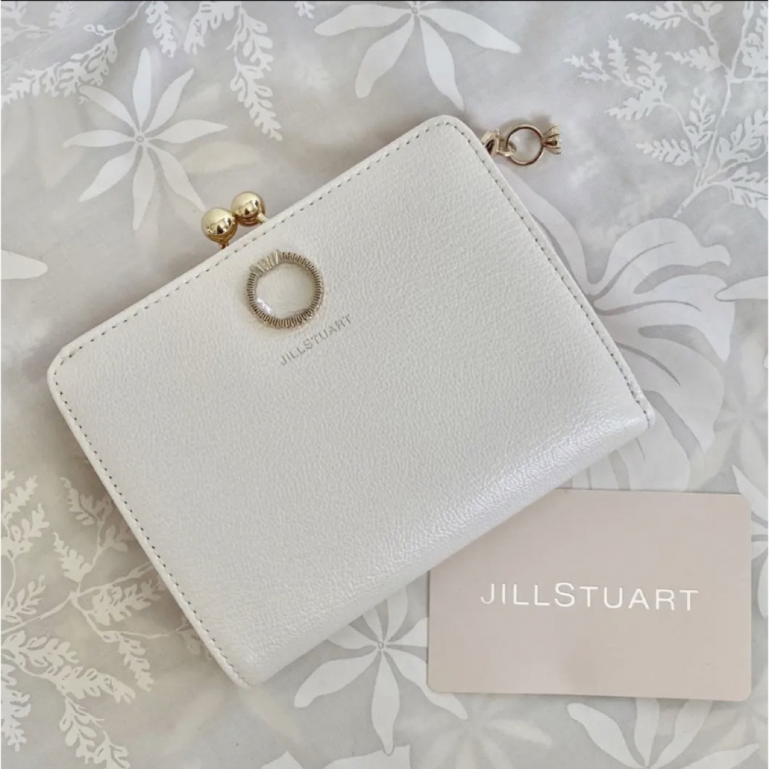 新品】JILLSTUART 二つ折り財布 がま口 エターナル ホワイト ジル ...