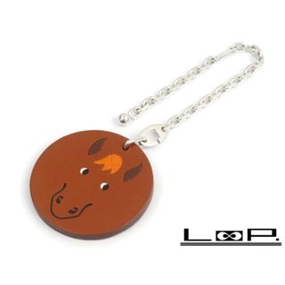 エルメス(Hermes)の▲限定値下げ▼ ■美品■　エルメス アニマル バッグ チャーム キーホルダー 馬 ブラウン レザー SS 箱 【35982】(チャーム)