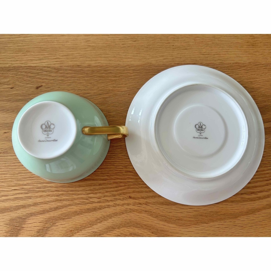 大倉陶園 ヴィンテージ hand decorated 手塗り金仕上げ レア品