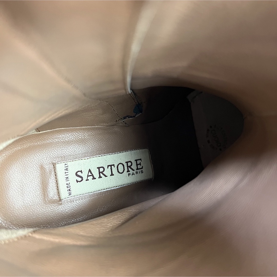 SARTORE - 37.5 SARTORE レースアップ ショートブーツ 黒 サルトル