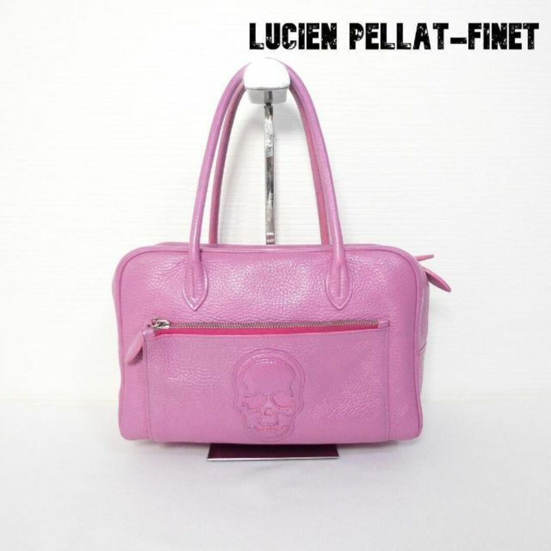 良品 綺麗 lucien pellat-finet レザー ミニボストンバッグ - ハンドバッグ