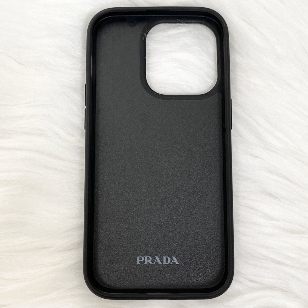 PRADA - 【極美品】PRADA iPhone14pro ケース サフィアーノレザー 三角