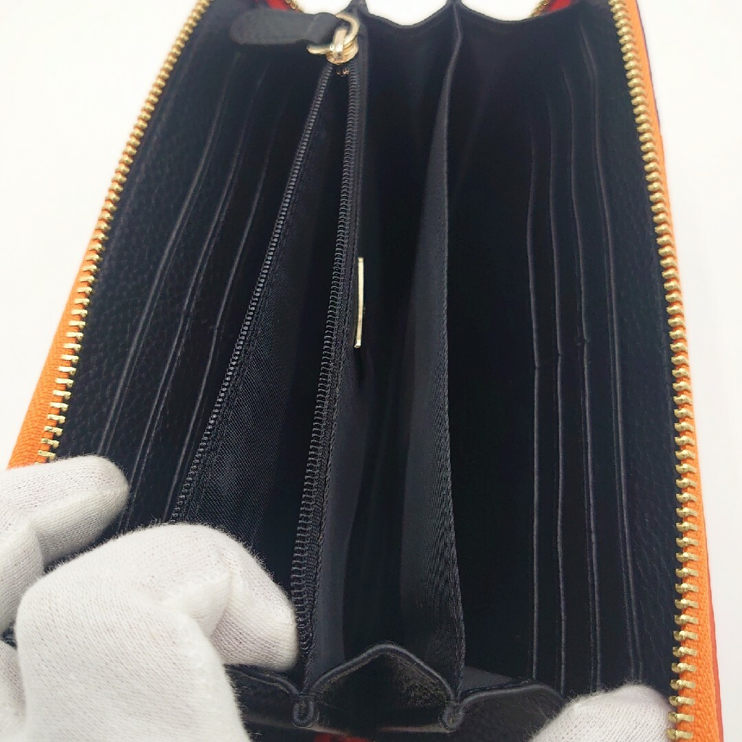 新品】Vivienne Westwood 長財布 オレンジ/ブルー 新品】Vivienne Westwood 長財布 オレンジ/ブルー