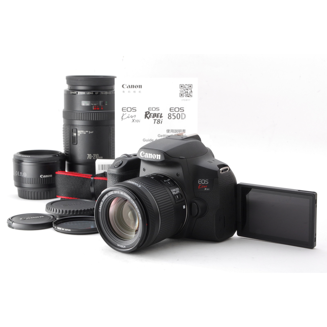 トリプルレンズ、状態◎の超極上品❣️Canon EOS kiss X10i-