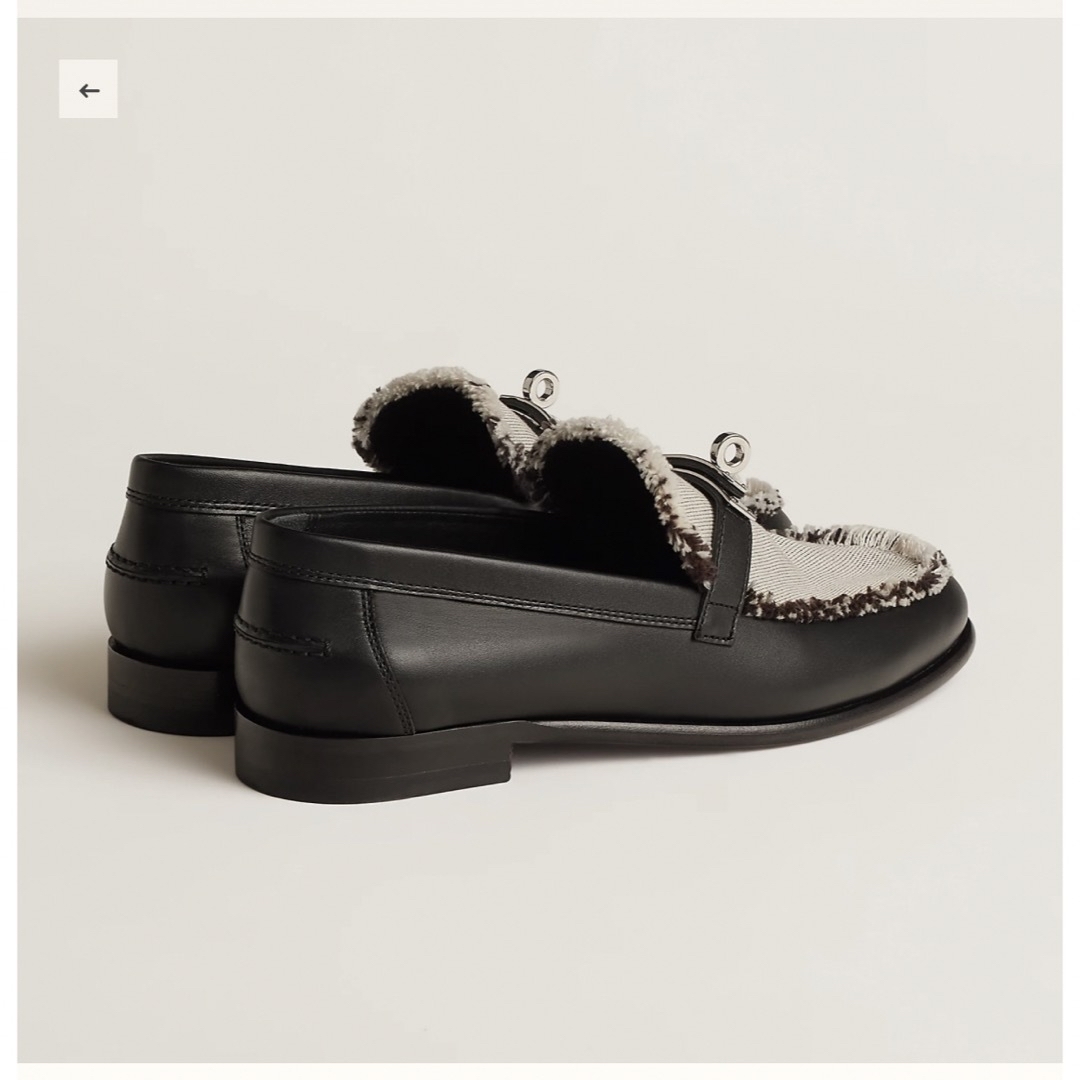 Hermes(エルメス)のモカシン　デスタン　35サイズ　ブラック レディースの靴/シューズ(ローファー/革靴)の商品写真
