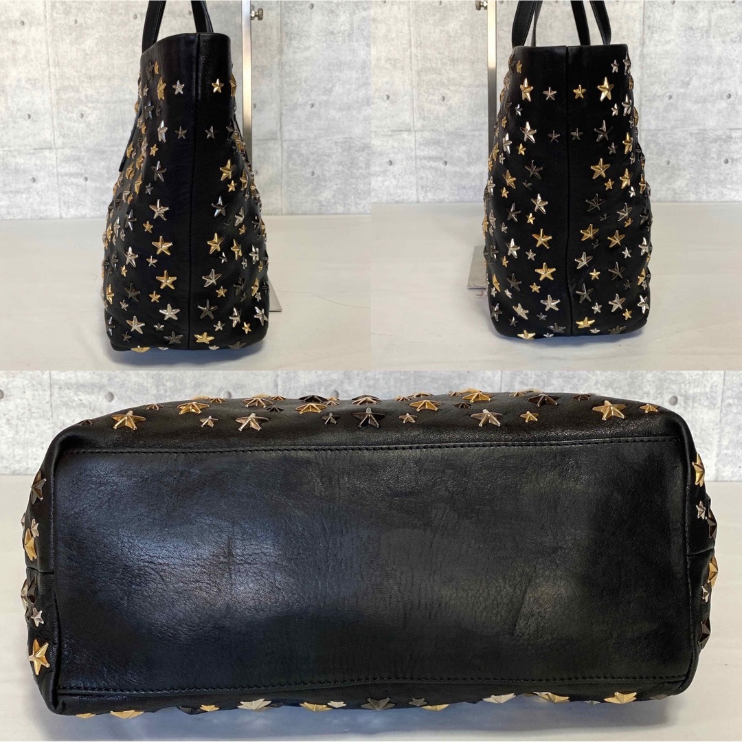 【良品】JIMMY CHOO SOFIA/M BLACK 3色スタートートバッグ