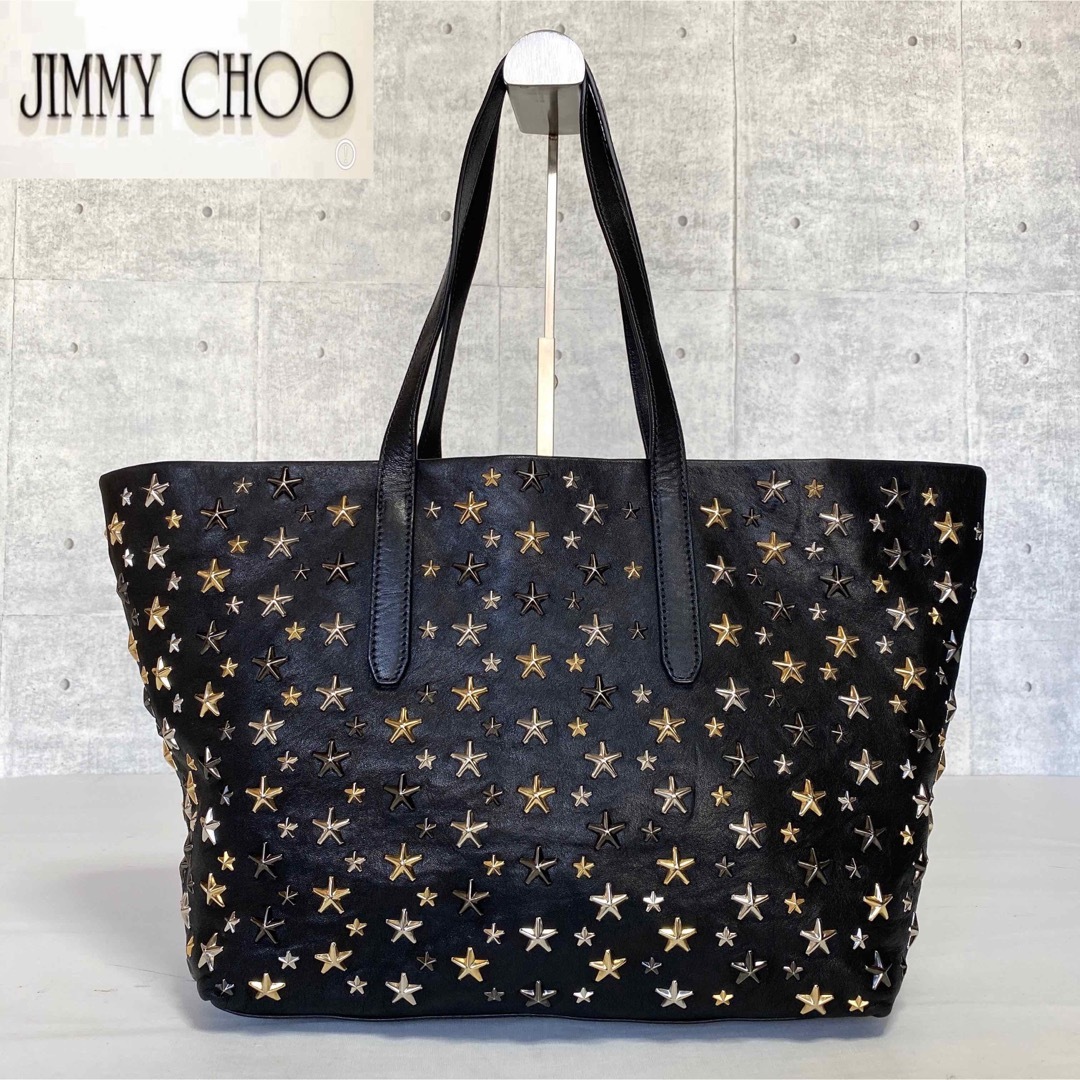 【良品】JIMMY CHOO SOFIA/M BLACK 3色スタートートバッグ