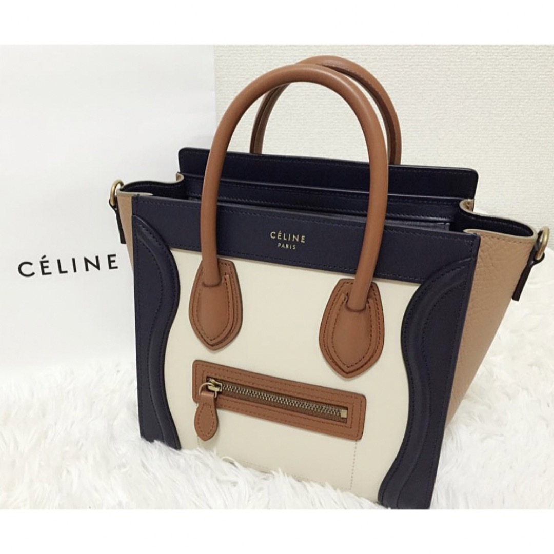 限定値下げ‼️CELINE セリーヌラゲージナノショッパー　ショルダー　トリコ | フリマアプリ ラクマ