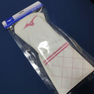 ミズノ(MIZUNO)の【新品】ミズノ／ドライバー用ヘッドカバー ランバードマーク（ホワイト✕ピンク）a(その他)