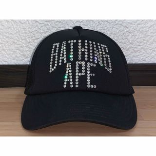 超希少】A BATHING APE ラインストーン メッシュキャップ 黒×白-