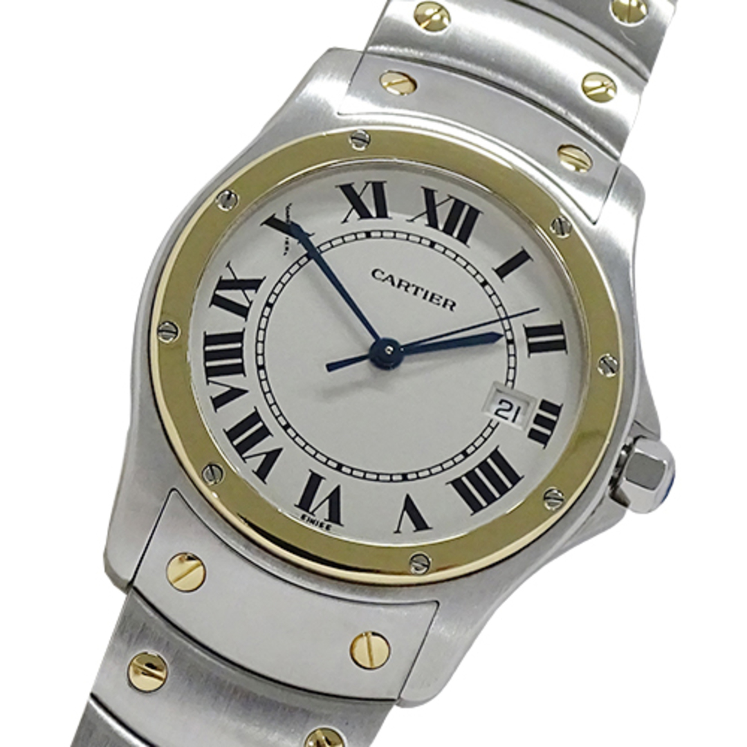 【仕上済/OH済】カルティエ サントス ヴァンドーム QZ クーガー ヴィンテージ メンズ Cartier 時計 腕時計 【送料無料】