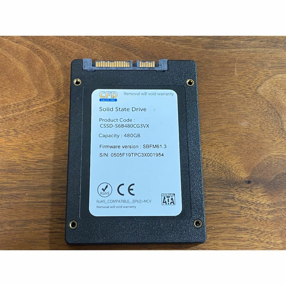 CFD(シーエフデー)の中古 CDF SSD 480GB SATA スマホ/家電/カメラのPC/タブレット(PCパーツ)の商品写真
