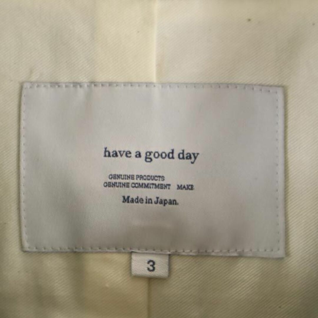 ハブアグッドデイ 日本製 ステンカラー コート 3 緑 Have a good day  メンズ   【230923】 6