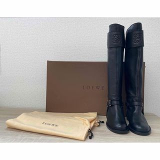 ロエベ(LOEWE)の最終値下げ　ロエベ　レザーロングブーツ　36(ブーツ)