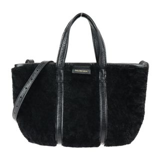 バレンシアガ(Balenciaga)のBALENCIAGA バレンシアガ  バルベス スモール ハンドバッグ 671404 ムートン レザー  ブラック シルバー金具  2WAY ショルダーバッグ 【本物保証】(ハンドバッグ)