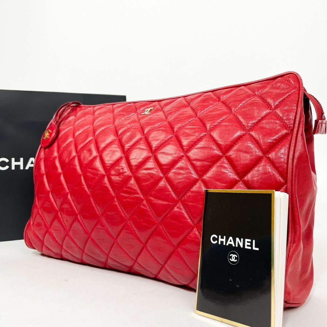 CHANEL - 《希少》CHANELマトラッセ ラムスキン ココマーク クラッチ