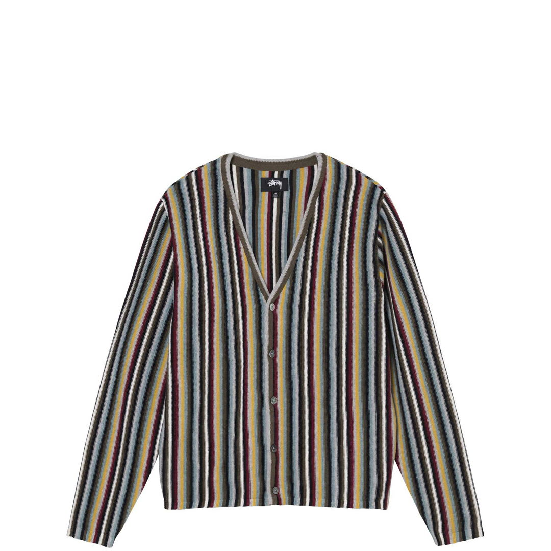 Stussy Stripe Pattern Cardigan Lカーディガン