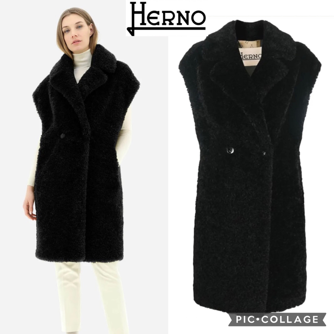 ヘルノ/HERNO エコファーコート　38 美品