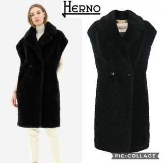 ヘルノ(HERNO)の【HERNO】ヘルノ エコファー ジレ  極美品(毛皮/ファーコート)