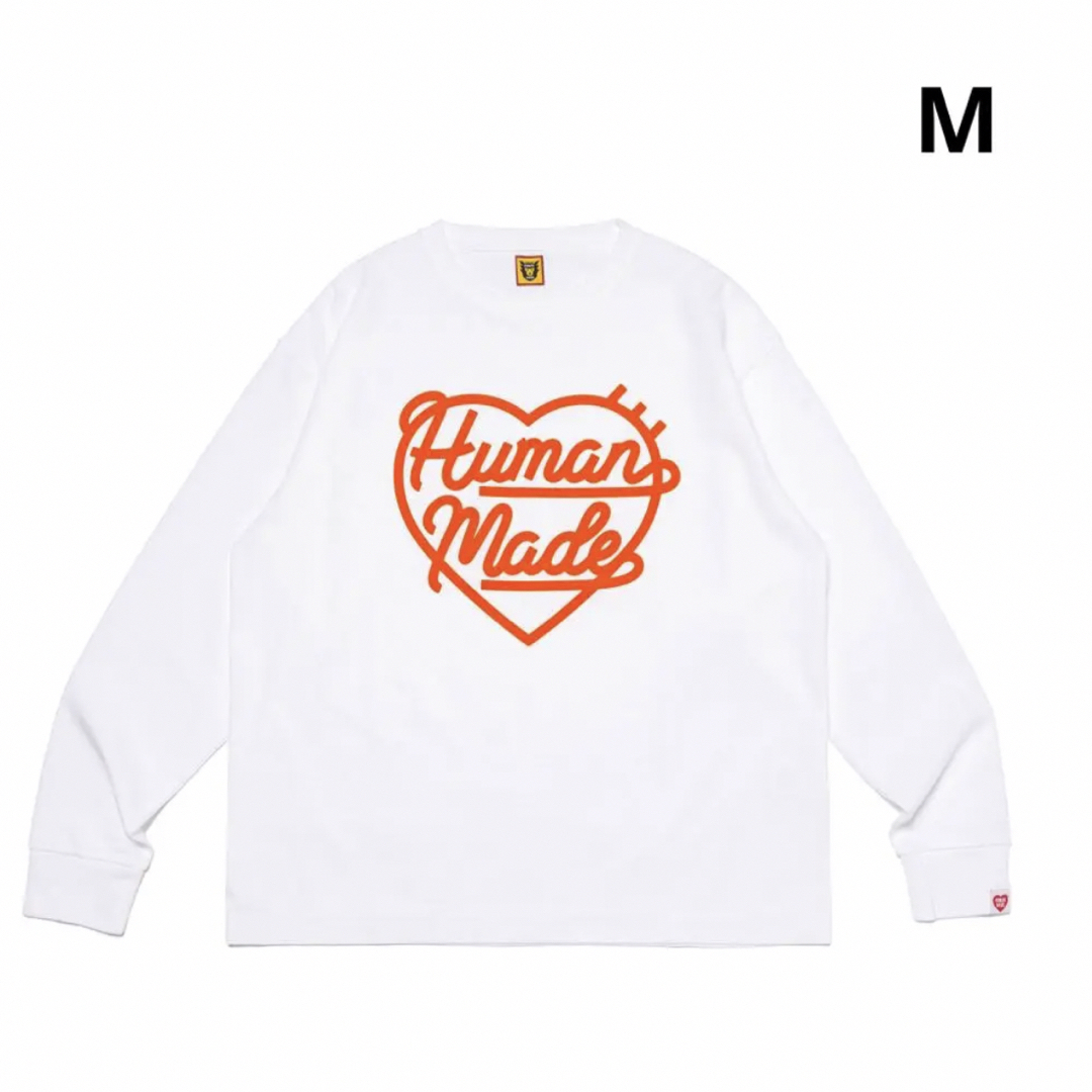 HUMAN MADE Heart L/S T-Shirt "White"