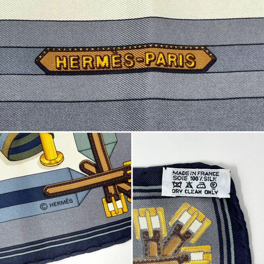 【正規品・秋冬カラー】Hermès シルクスカーフ カレ45 サスペンダーベルト