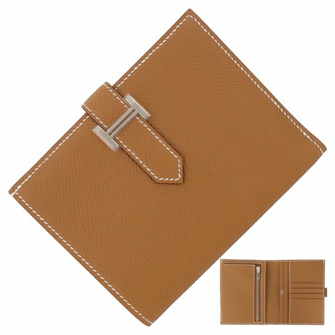 エルメス HERMES ベアン 長財布 ブラウン BROWN