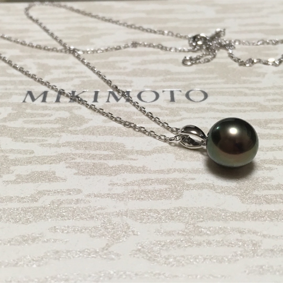 MIKIMOTO(ミキモト)のミキモト  黒蝶真珠ネックレス　K18WG レディースのアクセサリー(ネックレス)の商品写真