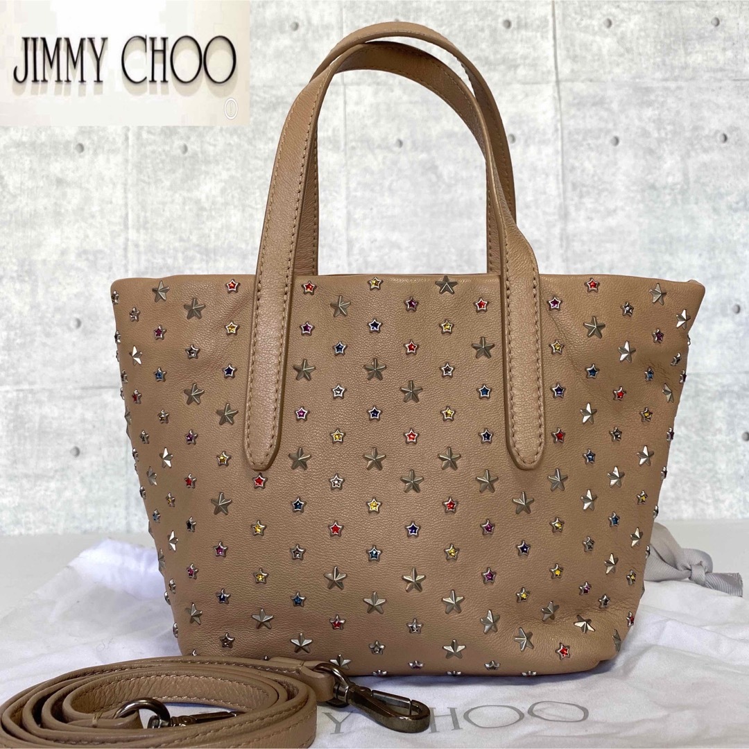 JIMMY CHOO - 美品 JIMMY CHOO MINISARA ６色カラフルスタッズ2WAY ...