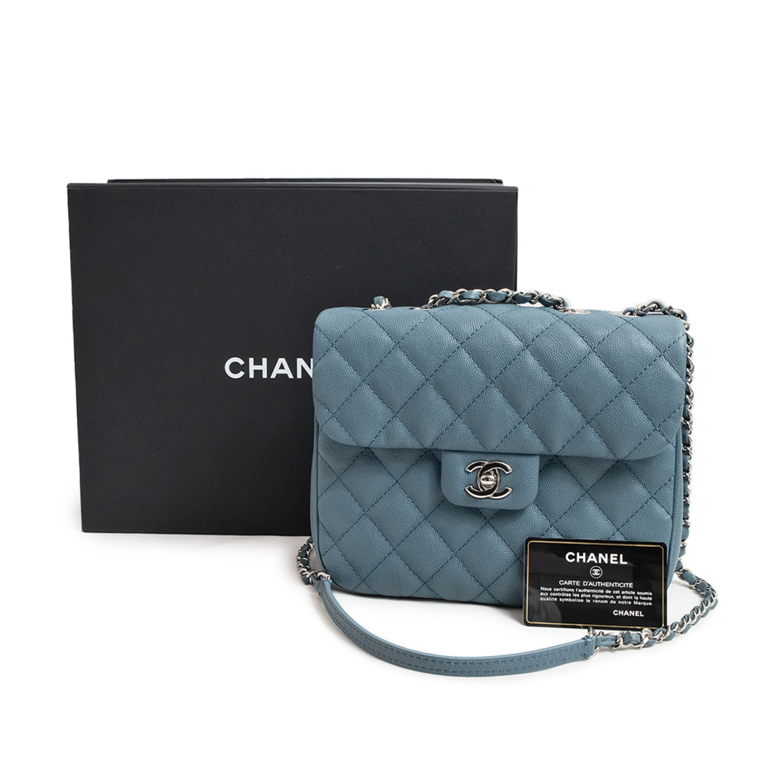 CHANEL 財布　ブルー　箱付き