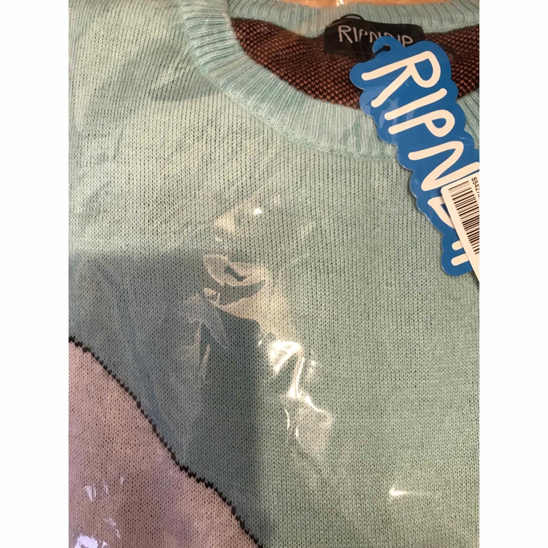 RIPNDIP(リップンディップ)のRIPNDIP ニット L Kiss The Sky Sweater ブルー メンズのトップス(ニット/セーター)の商品写真