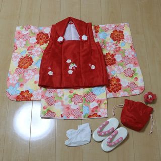 小町キッズ 小町kids 七五三 着物 被布 長襦袢 着物セット 3歳(和服/着物)