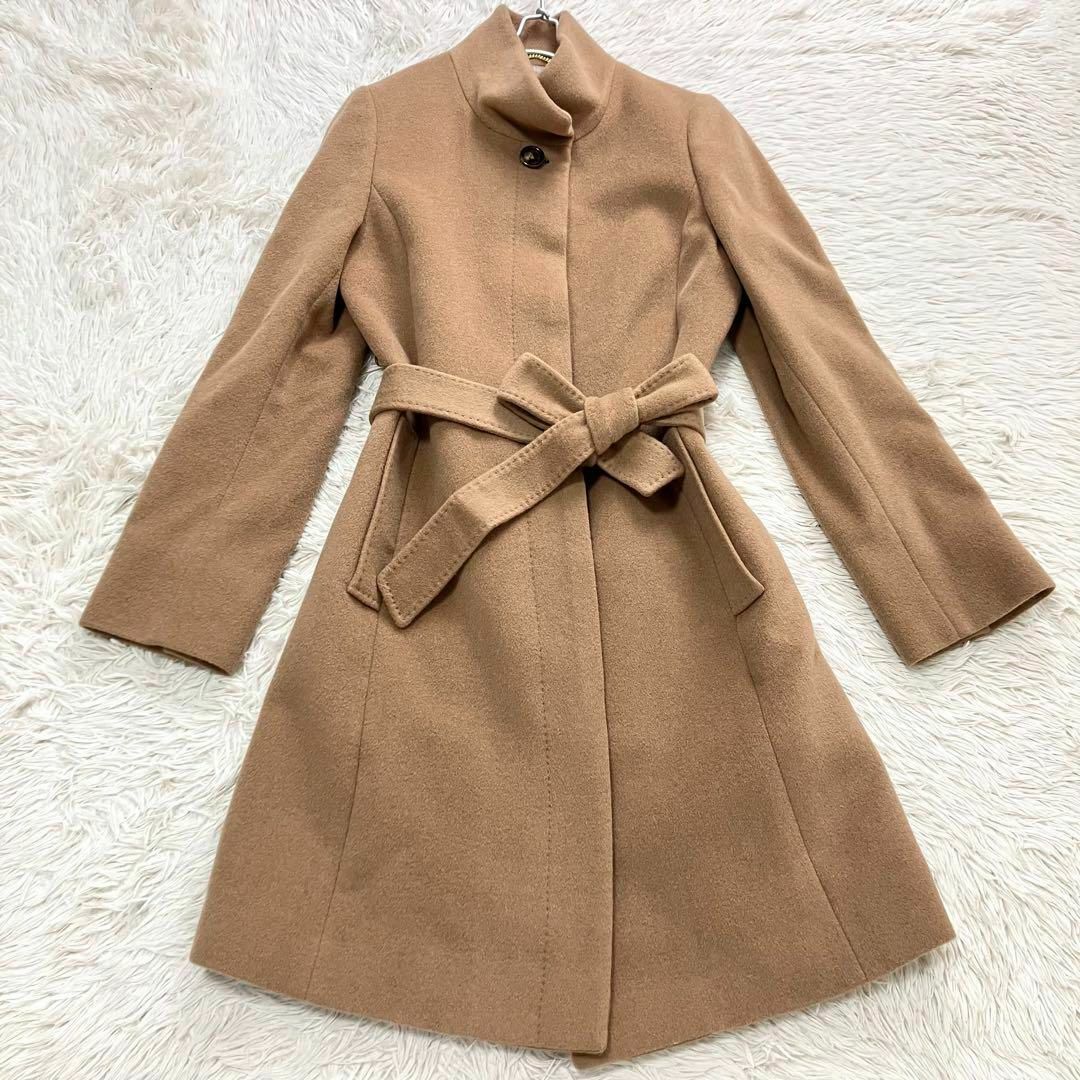 23区 - 極美品 23区 ロングコート キャメル スタンドカラー ベルト